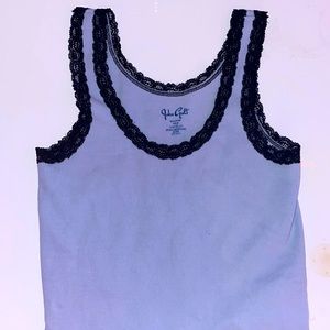 pacsun blue lace tank top
